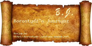 Borostyán Jusztusz névjegykártya